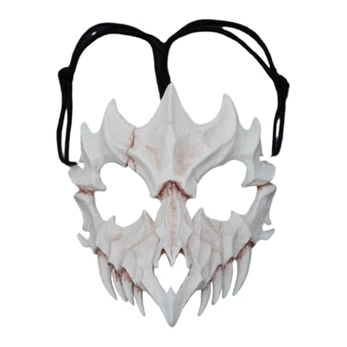 Halloween Maske Skull Werwolf Mask, Skelett Horror Totenkopf Maske, Gruselige Tier Schädelmaske für Erwachsene Kinder aus PU-Schaum Mask (C) von Generisch