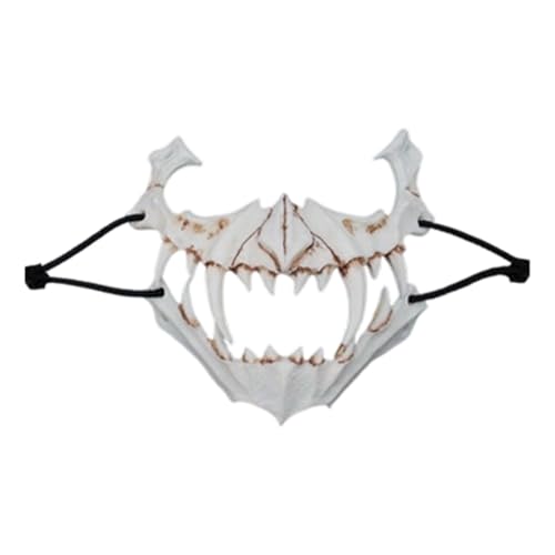 Halloween Maske Skull Werwolf Mask, Skelett Horror Totenkopf Maske, Gruselige Tier Schädelmaske für Erwachsene Kinder aus PU-Schaum Mask (G) von Generisch