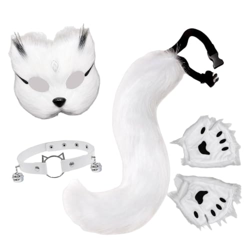 Halloween Maske Tiermasken Fuchs Wolf Maske Cosplay Kostüme Requisiten Plüsch Katze Halbes Gesicht Masken Plüsch Maskerade Pfote Handschuhe Halloween Maske Tiermasken Fuchs Wolf Maske Cosplay Kostüme Requisiten Plüsch Katze Halbes Gesicht Masken Plüsch Maskerade Pfote Handschuhe von Generisch