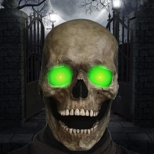 Halloween Masken, 2025 Neu Totenkopf Maske mit Beweglichem Kiefer, Halloween Full Head Skull Mask für Männer Und Frauen Großen Augen Gruselige für Halloween Karneval Kostüm Party (Masken C) von Generisch