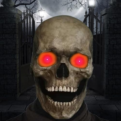 Halloween Masken, 2025 Neu Totenkopf Maske mit Beweglichem Kiefer, Halloween Full Head Skull Mask für Männer Und Frauen Großen Augen Gruselige für Halloween Karneval Kostüm Party (Masken D) von Generisch