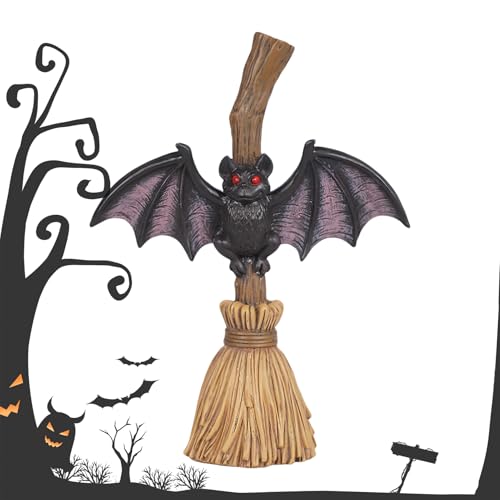 Halloween -Miniaturen - Halloween Decor Innen mit Besenfledermausende, Ornament Mittelstücke für Bücherregal Desktop Yard Home Eingangs Halloween -Miniaturen - Halloween Decor Innen mit Besenfledermausende, Ornament Mittelstücke für Bücherregal Desktop Yard Home Eingangs von Generisch