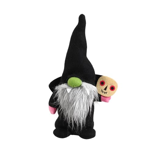 Halloween Neue Dekorative Puppen Einfachen Stil Moderne Wohnkultur Cartoon Niedlichen Zwerg Gesichtslosen Puppe Puppe Holzpuppe (Black, 31.5X12.8CM) von Generisch
