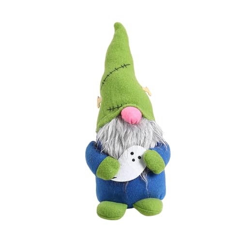 Halloween Neue Dekorative Puppen Einfachen Stil Moderne Wohnkultur Cartoon Niedlichen Zwerg Gesichtslosen Puppe Puppe Holzpuppe (Green, 31.5X12.8CM) von Generisch