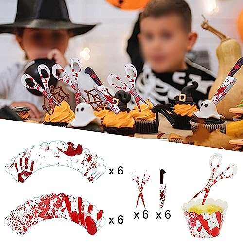 Halloween-Ornamente, Halloween-Party-Dekoration, Bluthand-Kuchen und die Karte für Nachtlicht, Rot, Einheitsgröße Halloween-Ornamente, Halloween-Party-Dekoration, Bluthand-Kuchen und die Karte für Nachtlicht, Rot, Einheitsgröße von Generisch