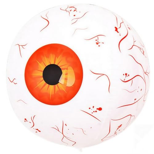 Halloween Party Deko Luftballons,Halloween-Deko Outdoor/Indoor,4D Kürbis Und Augapfel Folienballon,Für Geburtstags Dekos, Horror Party Supplies，55CM（Rot） von Generisch