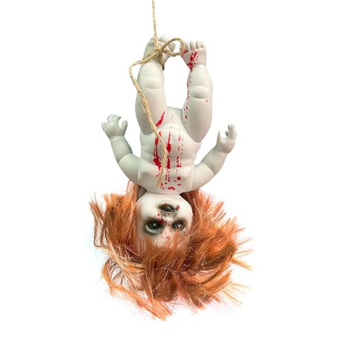 Halloween Puppe Baby Zombie-Babypuppe Halloween Dekoration Bar Yard Requisiten Dekorationen Hängende Geisterpuppe Halloween Deko Outdoor Halloween Deko Garten Spukhaus Spukdekoration (B (L)) von Generisch