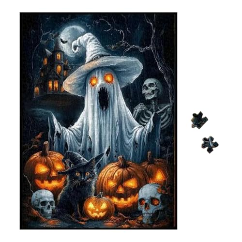 Halloween Puzzle - Puzzles für Erwachsene | Gehirnübung Ghost und Gothic Feiertagsspiel Spielzeug für Familien Männer Frauen Kinder Sammlung Fun Party Entertainment Group Aktivität Aktivität von Generisch