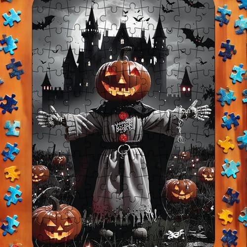 Halloween Puzzle für Erwachsene 130 Stück Paar Schädel Puzzle Spiel Spaß Kürbis Puzzles Bunte Mondschein Alptraum Puzzle für anspruchsvolle perfekt für Spiel Nächte Geschenke Halloween Puzzle für Erwachsene 130 Stück Paar Schädel Puzzle Spiel Spaß Kürbis Puzzles Bunte Mondschein Alptraum Puzzle für anspruchsvolle perfekt für Spiel Nächte Geschenke von Generisch