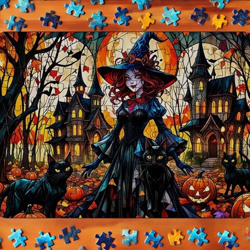 Halloween Puzzle für Erwachsene 130 Stück Paar Schädel Puzzle Spiel Spaß Kürbis Puzzles Bunte Mondschein Alptraum Puzzle für anspruchsvolle perfekt für Spiel Nächte Geschenke Halloween Puzzle für Erwachsene 130 Stück Paar Schädel Puzzle Spiel Spaß Kürbis Puzzles Bunte Mondschein Alptraum Puzzle für anspruchsvolle perfekt für Spiel Nächte Geschenke von Generisch