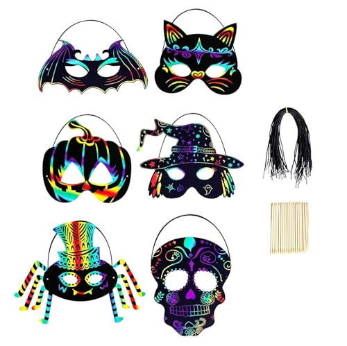 Halloween-Regenbögen, tragbar, Halloween-Zubehör, elegante Regenbögen, Kratzkunst, Partygeschenk Halloween-Regenbögen, tragbar, Halloween-Zubehör, elegante Regenbögen, Kratzkunst, Partygeschenk von Generisch