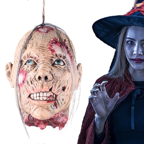 Halloween-Requisite mit menschlichem Kopf, Halloween-Requisite mit abgetrenntem Kopf | Realistischer abgetrennter Halloween-Kopf - Leichtes Halloween-Streichspielzeug, geruchlos, für Outdoor-Indoor-Co von Generisch