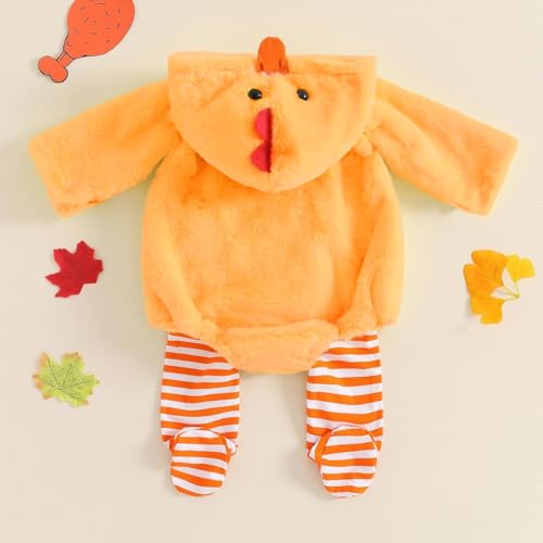 Halloween Set - Warm Süßes Cosplay Baby-Kostüm Küken Plüsch Kleine für Kleinkinder mit Jumpsuit, Bequeme Lustiges Küken Kostüm für Halloween-Verkleidungsparty, Märchenshow und Karneval von Generisch