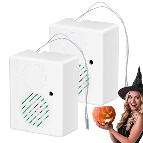 Halloween Sound Box, Halloween Sound Reader - 2X Halloween Cry Lautsprecher Mit Einem Handy Mit Farbwechsel, Erschreckenden Geräuschen, Zubehör Zu VOC VOC, Halloween Soundeffekt -Maschine von Generisch