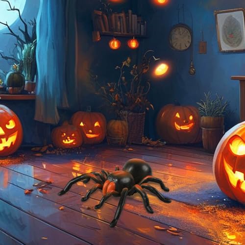 Halloween-Spinnen-Spielzeug, batteriebetriebener, lebensechter Spinnenroboter mit leuchtenden Augen, realistische, gruselige Halloween-Spielzeug-Tricks, Spiele, kabellose Schreck-Requisiten Halloween-Spinnen-Spielzeug, batteriebetriebener, lebensechter Spinnenroboter mit leuchtenden Augen, realistische, gruselige Halloween-Spielzeug-Tricks, Spiele, kabellose Schreck-Requisiten von Generisch