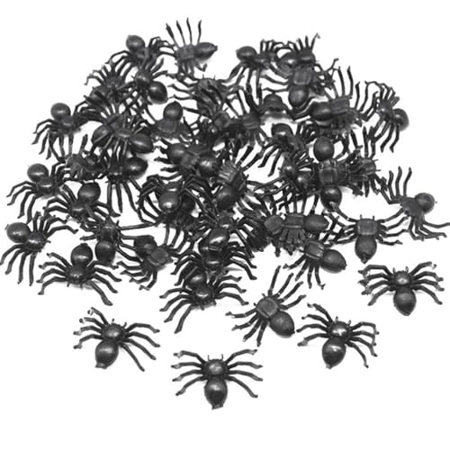Halloween-Spinnendekorationen, gefälschte Spinnen - 50X Schwarze Spinnen - Halloween-Streich-Requisiten für Kostümpartys, Karneval, Halloween-Scherzdekoration Halloween-Spinnendekorationen, gefälschte Spinnen - 50X Schwarze Spinnen - Halloween-Streich-Requisiten für Kostümpartys, Karneval, Halloween-Scherzdekoration von Generisch
