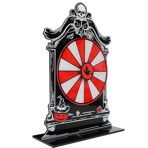 Halloween Spinner Gewinnrad,Acryl Drehrad Mit Pfeil | Interaktiver Blickfang Für Tischdekoration Bei Familienfeiern Karnevalsfesten Aktivitäten Schulveranstaltungen von Generisch