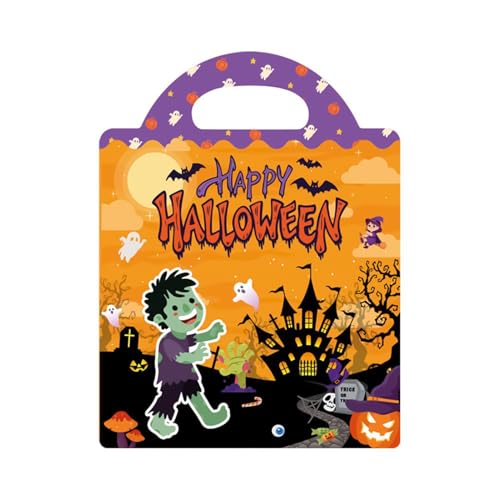 Halloween Sticker Book - Reisefreundliches Kit | Sticker Für Kleinkinder | Aufkleberbücher Für Kinder, Spielzeug Handwerksaktivitäten Im Alter Von 3 Bis 6 Mädchen Klassenzimmer Flugzeug-Reise Pa Halloween Sticker Book - Reisefreundliches Kit | Sticker Für Kleinkinder | Aufkleberbücher Für Kinder, Spielzeug Handwerksaktivitäten Im Alter Von 3 Bis 6 Mädchen Klassenzimmer Flugzeug-Reise Pa von Generisch