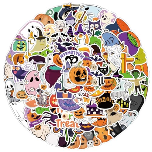 Halloween Stickers Ghost - Halloween Vinyl Sticker | Hallowen Saisonale Handwerksbedarf | Cartoon Kürbis -Themen -Scrapbooking -Aufkleber Für Laptops, Wasserflaschen, Kunsthandwerk, Taschen, Telefonk Halloween Stickers Ghost - Halloween Vinyl Sticker | Hallowen Saisonale Handwerksbedarf | Cartoon Kürbis -Themen -Scrapbooking -Aufkleber Für Laptops, Wasserflaschen, Kunsthandwerk, Taschen, Telefonk von Generisch