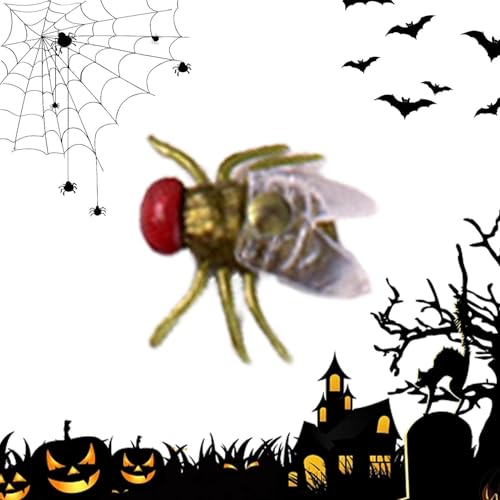 Halloween Streichspielzeug gefälschter Poop mit realistischem Fliegenset - lustiges und kniffliges Zappelspielzeug zum Angst und amüsant, ideales Halloween -Accessoires für Badewannen, Betten, Böden, von Generisch