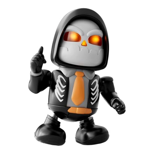 Halloween Tanzender Roboter Mit Musik & Led-Lichtern - Elektronische Partydeko FüR Gruselpartys, Streiche Wohnzimmer - Einfach Bedienbar, Leicht & Langlebig (Black) von Generisch