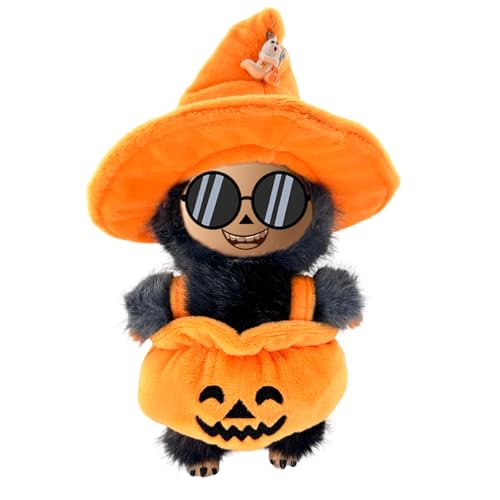 Halloween Themed Pumpkin Outfit mit Hexenhut für 17cm Puppen 6,7 Zoll Puppen Zubehör Halloween Kostüm für Sammelpuppen Idee Halloween Themed Pumpkin Outfit mit Hexenhut für 17cm Puppen 6,7 Zoll Puppen Zubehör Halloween Kostüm für Sammelpuppen Idee von Generisch