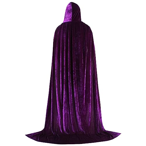 Halloween-Umhang, Kostüme, mittelalterlicher Kapuzenmantel, Gothic, langer Trench-Teufel, Zauberer, Todesmantel, Umhang, zweiteiliges Set, Gothic-Kleidung von Generisch