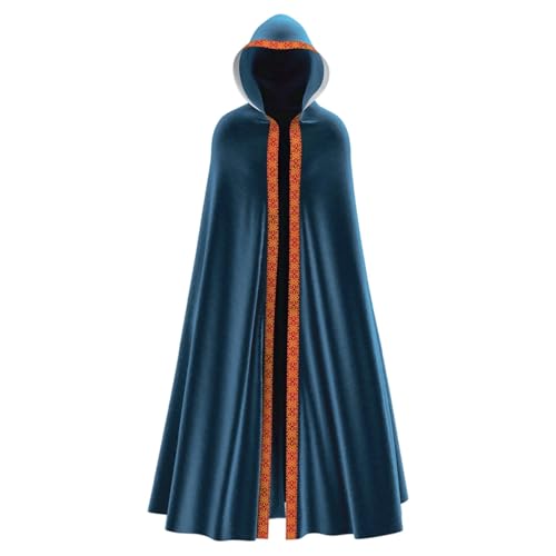 Halloween-Umhang-Kostüme, Unisex, langer Umhang, mittelalterlich, lockerer Umhang, Schal, Gothic, Steampunk, Performance-Kleidungs-Set von Generisch