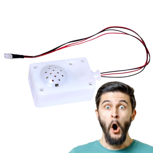 Halloween Voice Activated Lautsprecher - 1,18 Zoll Ghost Sound Machine mit LED -Licht, batteriebetriebener Spuk schreien Requisiten | Gruselige Audiodekoration für Escape Room Party Outdoor Yard Haunt von Generisch