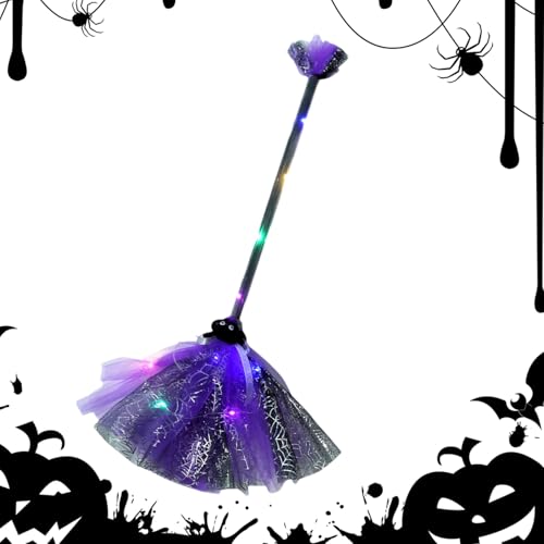 Halloween beleuchtete Hexenbesen - leuchtender Hexenbesen, Halloween Hexe, mehrfarbig optionaler Hexenbesen | Geeignet für Halloween-Party-Dekoration, Rollenspiele und Kostümzubehör anziehen Halloween beleuchtete Hexenbesen - leuchtender Hexenbesen, Halloween Hexe, mehrfarbig optionaler Hexenbesen | Geeignet für Halloween-Party-Dekoration, Rollenspiele und Kostümzubehör anziehen von Generisch