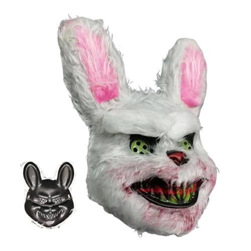 Halloween gruselige Gesichtsbedeckung, Kopfbär Cosplay-Kostüm,Realistisches Kinderkostüm mit blutigem Mund - Elastische gruselige Gesichtsbedeckung, verstellbares Cosplay-Kostüm für Rollenspiele, Hall Halloween gruselige Gesichtsbedeckung, Kopfbär Cosplay-Kostüm,Realistisches Kinderkostüm mit blutigem Mund - Elastische gruselige Gesichtsbedeckung, verstellbares Cosplay-Kostüm für Rollenspiele, Hall von Generisch