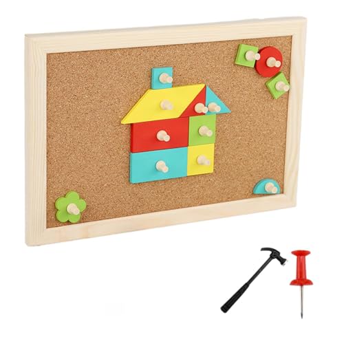 Hammer Toy Set, Hammer and Nails Game - Motorspielzeug mit Nagel,Holzunterrichtsaktivitäten für hölzernen Bildungslern verbessern praktische Fähigkeiten für die Entwicklung von Kreativitätskindkindkin von Generisch
