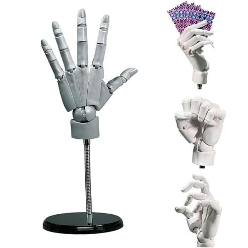 Hand Model 1:1 Articulated Mannequin Hand Moveable Joint 16x8in Flexible Left And Right Hand Model, Flexible Artists Hand Model,Hand Model for Drawing,Painting,Sketching,Movable Finger Joints(Grey Rig Hand Model 1:1 Articulated Mannequin Hand Moveable Joint 16x8in Flexible Left And Right Hand Model, Flexible Artists Hand Model,Hand Model for Drawing,Painting,Sketching,Movable Finger Joints(Grey Rig von Generisch