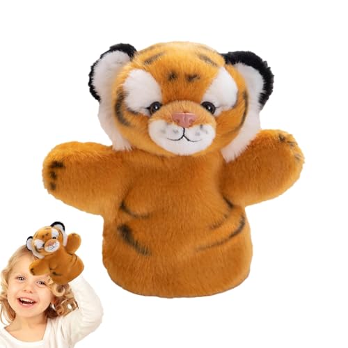 Hand Puppets, Plush Tiger Toddler Hand Puppets, Stuffed Animal Role-Play, Preschool Game Toy for Kids Boys & Girls, Perfect for Storytelling & Parties, 10 X 6 Inches, Yellow, 1 Pack Hand Puppets, Plush Tiger Toddler Hand Puppets, Stuffed Animal Role-Play, Preschool Game Toy for Kids Boys & Girls, Perfect for Storytelling & Parties, 10 X 6 Inches, Yellow, 1 Pack von Generisch