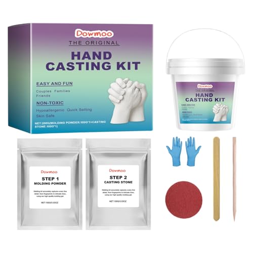 Handabdruck-Set, Paar hält Hände, 3D-Andenken-Handabdruck-Set, Fun & Skin-Handabdruck-Sets, Handgefertigt, Personalisierte Skulpturform, Andenken, Basteln für Erwachsene Basteln (White, One Size) Handabdruck-Set, Paar hält Hände, 3D-Andenken-Handabdruck-Set, Fun & Skin-Handabdruck-Sets, Handgefertigt, Personalisierte Skulpturform, Andenken, Basteln für Erwachsene Basteln (White, One Size) von Generisch