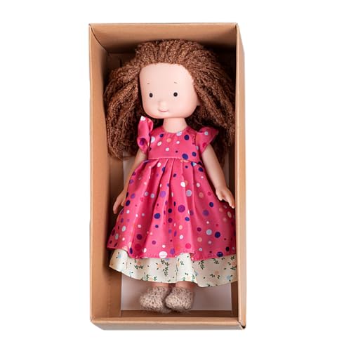 Handgefertigte Puppen für Mädchen, weiche handgefertigte Puppen, Süßes kleines Mädchen Plüschtier, Erste Puppe für, Stoffpuppe, fördert Fantasie und Feinmotorik von Generisch