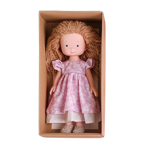 Handgefertigte Puppen für Mädchen, weiche handgefertigte Puppen,Süße kleine Mädchenpuppen Stofftier - Erste Puppe für Mädchen, Stoffpuppe, fördert Fantasie und Feinmotorik von Generisch