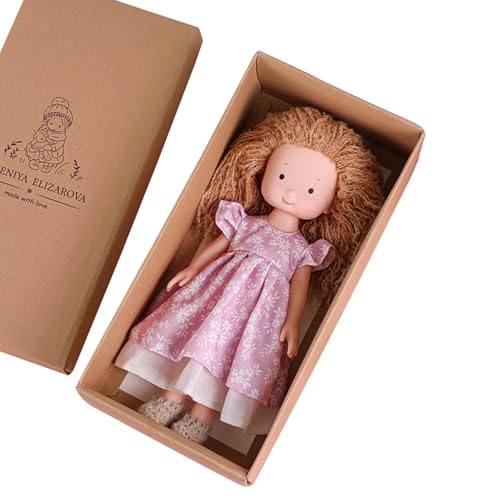 Handgefertigte Puppen für Mädchen, weiche handgefertigte Puppen | Süßes kleines Mädchen Plüschtier - Erste Puppe für, fördert Fantasie und Feinmotorik von Generisch