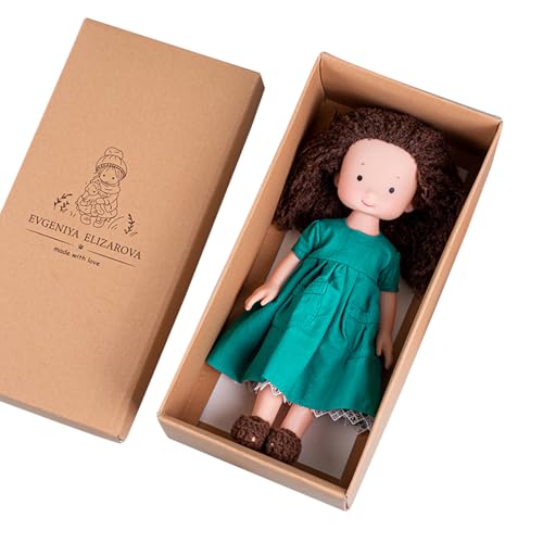 Handgefertigte Puppen für Mädchen, weiche handgefertigte Puppen | Süßes kleines Mädchen Plüschtier - Erste Puppe für zum Weihnachtsgeburtstag, fördert Fantasie und Feinmotorik von Generisch