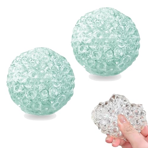 Handgefertigte Stressbälle zur Druckentlastung, Stressabbau-Bälle für die Hände, tragbarer, formbarer Ball zur Angstlinderung, TPR-Material, Geschenkidee für Männer und Frauen (Blue2pcs) von Generisch