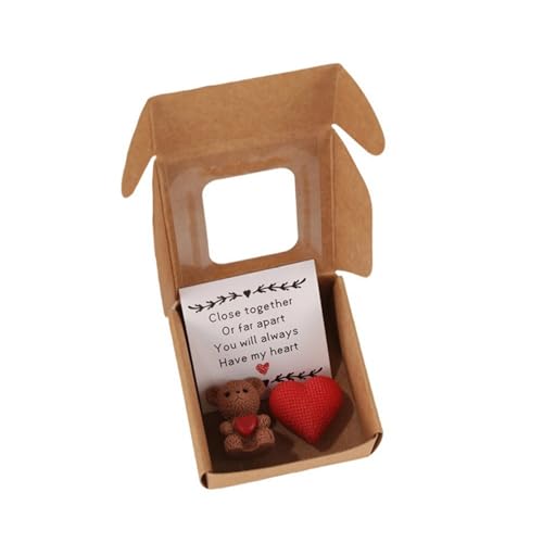 Handgefertigter Mini-Teddybär in Box, kleiner Bär in einer Box, Meine kleinen Sorgenbären, Mini-Taschenbären mit emotionaler erhebender Unterstützungskarte, durchdachtes Schreibtischzubehör für Handgefertigter Mini-Teddybär in Box, kleiner Bär in einer Box, Meine kleinen Sorgenbären, Mini-Taschenbären mit emotionaler erhebender Unterstützungskarte, durchdachtes Schreibtischzubehör für von Generisch