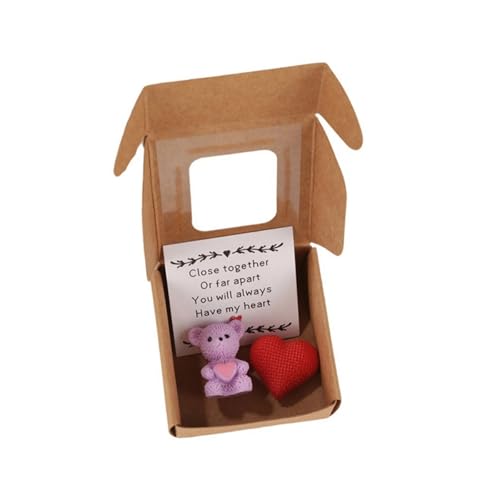 Handgefertigter Mini-Teddybär in Box, kleiner Bär in einer Box, Meine kleinen Sorgenbären, Mini-Taschenbären mit emotionaler erhebender Unterstützungskarte, durchdachtes Schreibtischzubehör für Handgefertigter Mini-Teddybär in Box, kleiner Bär in einer Box, Meine kleinen Sorgenbären, Mini-Taschenbären mit emotionaler erhebender Unterstützungskarte, durchdachtes Schreibtischzubehör für von Generisch