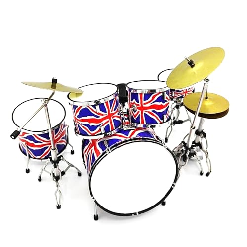 Handgefertigtes Miniatur-Schlagzeug mit Union-Jack-Motiv – kompaktes 15 cm stilvolles Ausstellungsstück für Musikliebhaber, Dekor und Sammler Handgefertigtes Miniatur-Schlagzeug mit Union-Jack-Motiv – kompaktes 15 cm stilvolles Ausstellungsstück für Musikliebhaber, Dekor und Sammler von Generisch