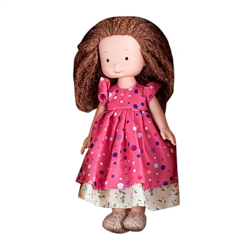 Handgemachte gestrickte Puppe, handgemachte Stoffpuppe - Süßes Mädchen Stofftier | Erste Puppe für Mädchen, fördert Fantasie und Feinmotorik Handgemachte gestrickte Puppe, handgemachte Stoffpuppe - Süßes Mädchen Stofftier | Erste Puppe für Mädchen, fördert Fantasie und Feinmotorik von Generisch