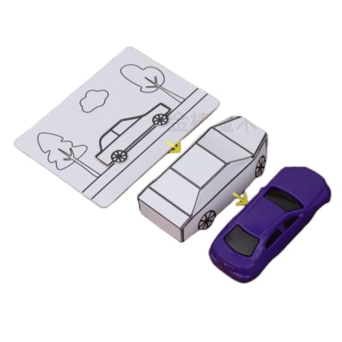 Handgemaltes Auto zum echten Spielzeugauto-Trick - Interaktive Zauberrequisite für Nahaufnahme & Straßenzauber - Papier und Spielzeugauto-Material von Generisch