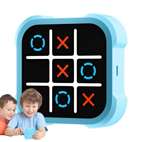 Handheld -Puzzle -Spielekonsole, lustige Noughts and Crosses Game für Kinder Erwachsene, elektronische Schachklassiker -Brettspiele, tragbare Reisebildung Zappelspielzeug für Mädchen von Generisch