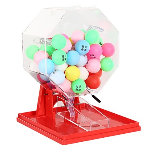 Handkurbel Lotterie Maschine, Acryl Bingo Käfig für Zufallszahlenauswahl, perfekt für Gruppenspiele und Familienspaß von Generisch