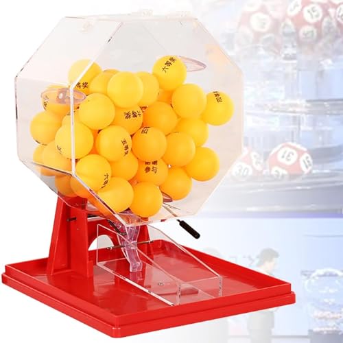 Handkurbel Lotterie Maschine, Acryl Bingo Käfig für Zufallszahlenauswahl, perfekt für Gruppenspiele und Familienspaß Handkurbel Lotterie Maschine, Acryl Bingo Käfig für Zufallszahlenauswahl, perfekt für Gruppenspiele und Familienspaß von Generisch