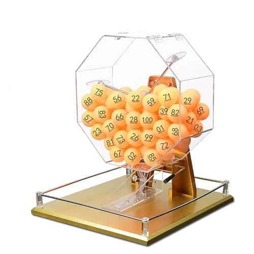 Handkurbel Lotterieautomat - Manuelle Ballzahlenauswahl mit Drehgriff, Deluxe Bingo Set für große Gruppen und Unterhaltungsorte Handkurbel Lotterieautomat - Manuelle Ballzahlenauswahl mit Drehgriff, Deluxe Bingo Set für große Gruppen und Unterhaltungsorte von Generisch