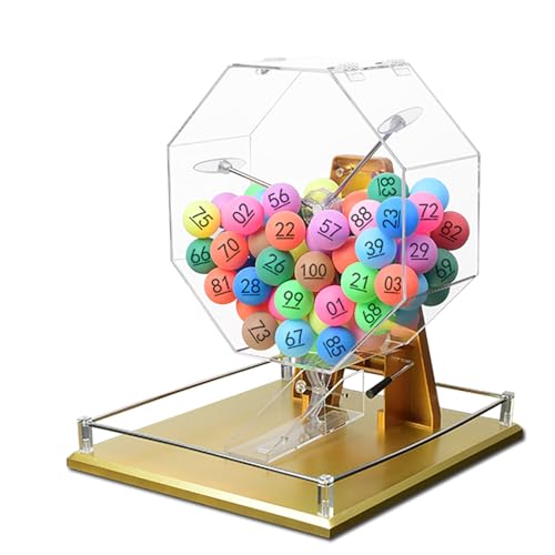 Handkurbel Lotterieautomat - Manuelle Ballzahlenauswahl mit Drehgriff, Deluxe Bingo Set für große Gruppen und Unterhaltungsorte Handkurbel Lotterieautomat - Manuelle Ballzahlenauswahl mit Drehgriff, Deluxe Bingo Set für große Gruppen und Unterhaltungsorte von Generisch